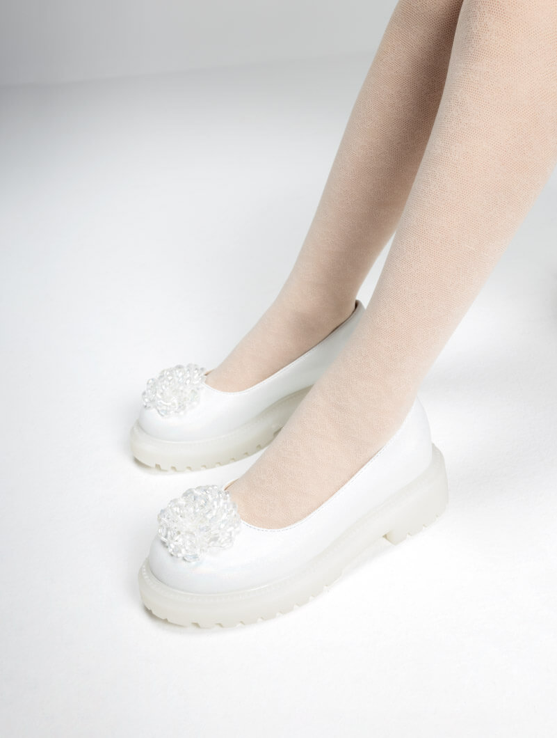 Derbies avec accessoire en cristal